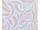 a painting of a white frame with a pink and blue pattern