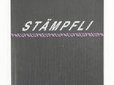 a black book with white writing on it and a pink stripe