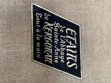 an image of a close up of a bag with a label on it