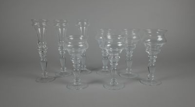 PAMPALONI, modèle Bichierografia. Suite de 3 flûtes à champa…