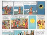 an image of a comic strip with a cartoon of a man on a horse