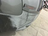 a close up of a car with a sticker on the side of it
