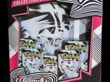une boîte de cartes à collectionner Pokémon sur laquelle figure l'image d'une femme