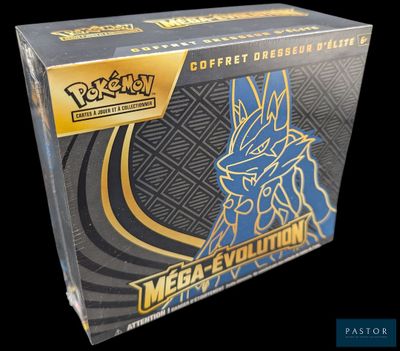 une boîte de cartes à collectionner Pokémon aux couleurs bleu et or