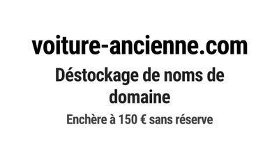 Nom de domaine voiture-ancienne.