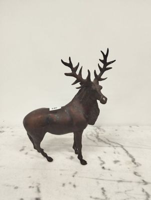 Cerf Sujet décoratif en bronze, fonte du XXe - Photo 1