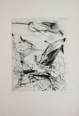 une image d'un dessin en noir et blanc d'un oiseau sur une branche