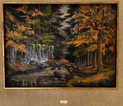 DUBAN & CRISTEL à Limoges "Ruisseau en forêt"