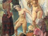 an image of a painting of a group of nudes hanging out to dry