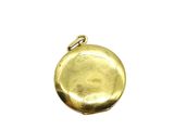 an image of a gold locke with a chain on a white background