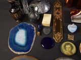 a table with a lot of different items on it