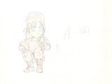 dessin représentant une fille tenant une batte de baseball à la main