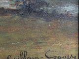 an image of a painting of a landscape with a tree in the foreground