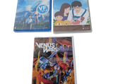three dvds that are sitting on a white surface