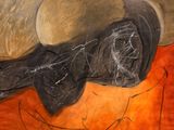 un tableau représentant une femme allongée sur un lit
