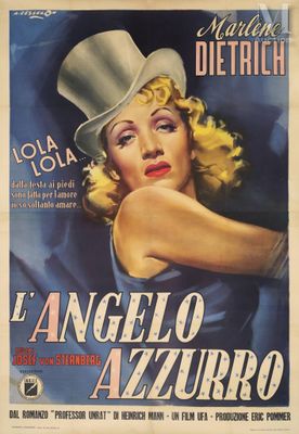angelo azzurro - affiche de cinéma 11 x 17 - style italien a