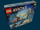 a box of lego avatar toys on a blue background