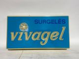 blue and gold sign with the word vimagel on it