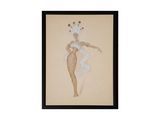 l'image d'un dessin représentant une femme en robe blanche