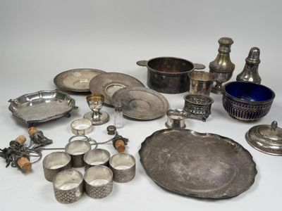 a lot of silver items that are on the table
