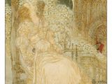 une image d'un tableau représentant une femme assise sur un banc