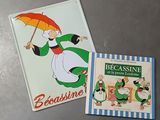 une photo d'un livre et une photo d'une femme avec un parapluie