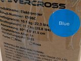 a box with a blue sticker on it sitting on a table