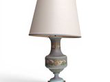 an image of a table lamp with a white shade on it