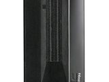 une photo d'un radiateur portable noir posé sur un support