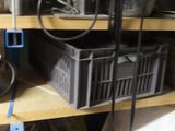 a shelf that has a bunch of items on top of it