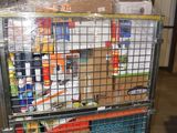 a cart with a lot of supplies in it