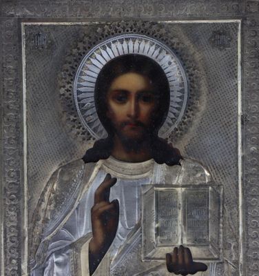 une image représentant un tableau où l'on voit Jésus tenant un verre à la main