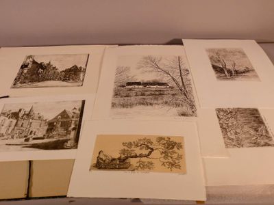 Ensemble de 11 gravures signées "Van Mouttem", "Aymar de Léz… - Photo 1