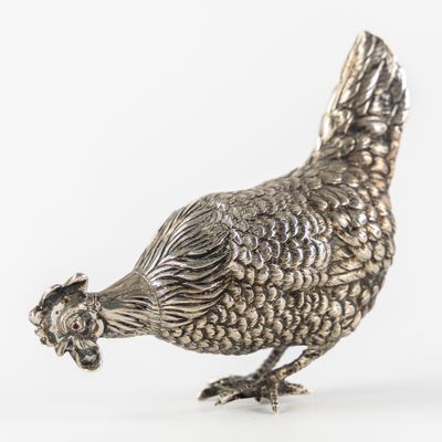Petite poule en argent, Pays-Bas, 1814-1953. En argent.