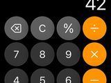 an image of a calculator on the screen of a cell phone