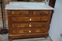 commode en acajou avec miroir - vers 1900 - plateau en marbr… (photo 2)