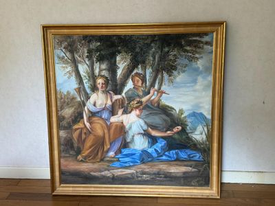 une image d'un tableau sur le mur d'une pièce