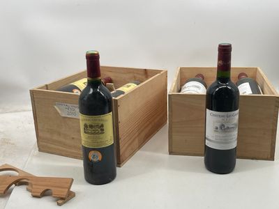 12 bouteilles 6 bts ; Château LES GABRIAUX 2009 et 6 bts COU…