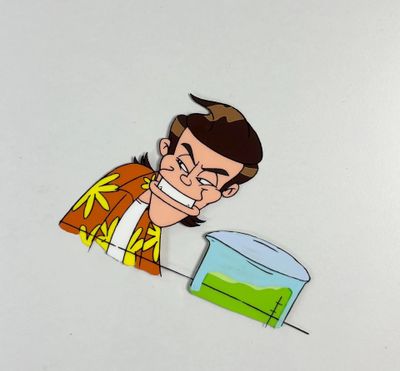 Ace Ventura Cellulo à l’encre et à la gouache représentant A…