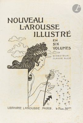 un vieux livre sur lequel figure le dessin d'une femme tenant une fleur