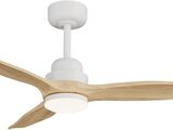 a close up of a ceiling fan with a light on it