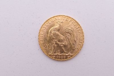 l'image d'une pièce d'or ornée d'un coq