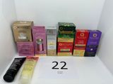 many different types of skin care products on a shelf