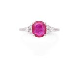 a ruby and diamond ring