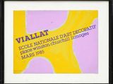 an image of a picture of a yellow and purple poster