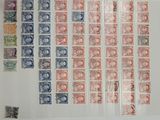 a picture of a wall with a lot of stamps on it