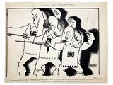 an image of a drawing of a group of people with guns