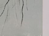 drawing of a woman in a white dress with long hair