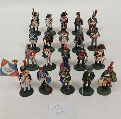 de nombreuses figurines de soldats exposées