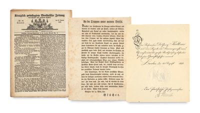 an old book opened to a page with a picture of a man and woman on it